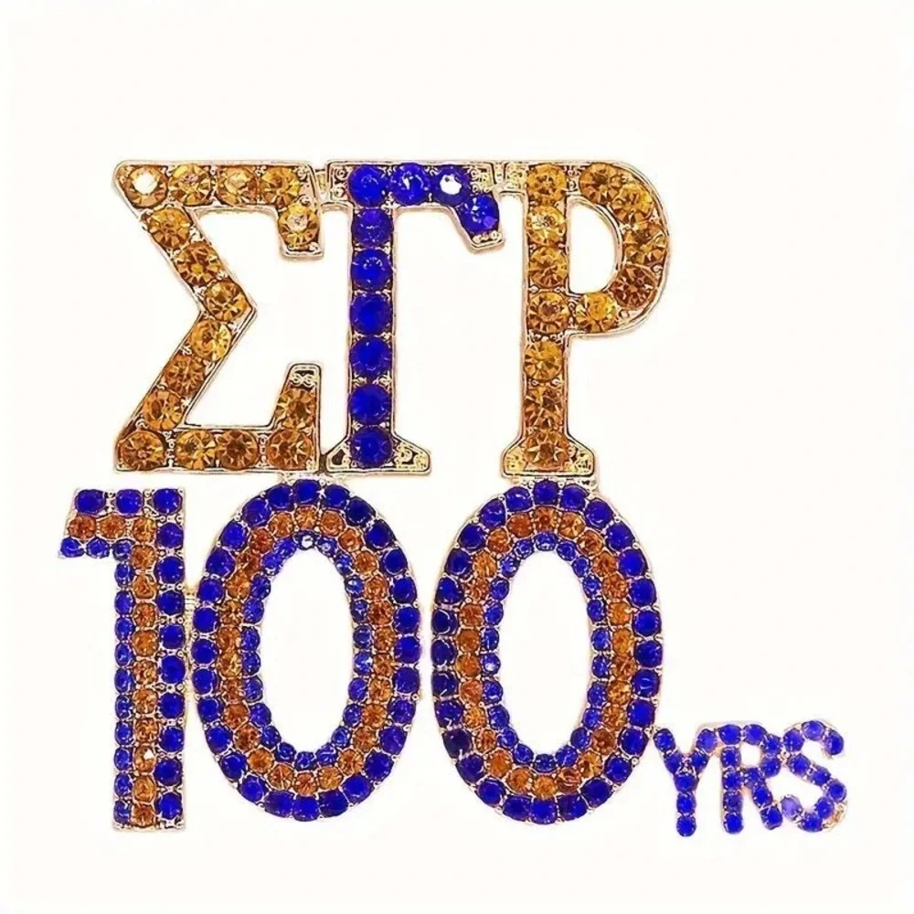 Sigma Gamma Rho Brooch Rhinestone Pin 100 Years - Picture 4 of 4